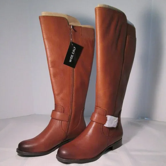 Naturalizer Leather Jaya Wide Calf Riding Boot NWT Sz 6 - Picture 1 of 13